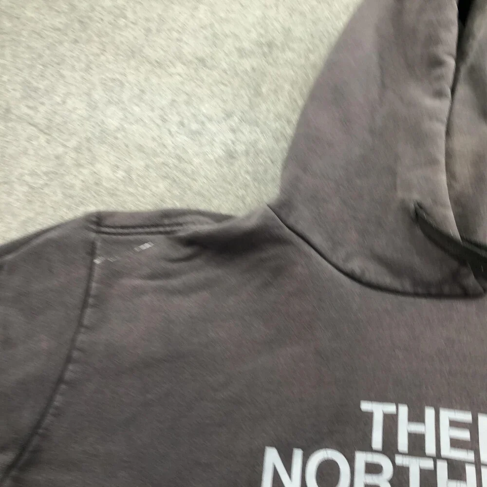 The North Face Hoodie Mens XL Gray Pullover Fleece Sweatshirt Big Logo